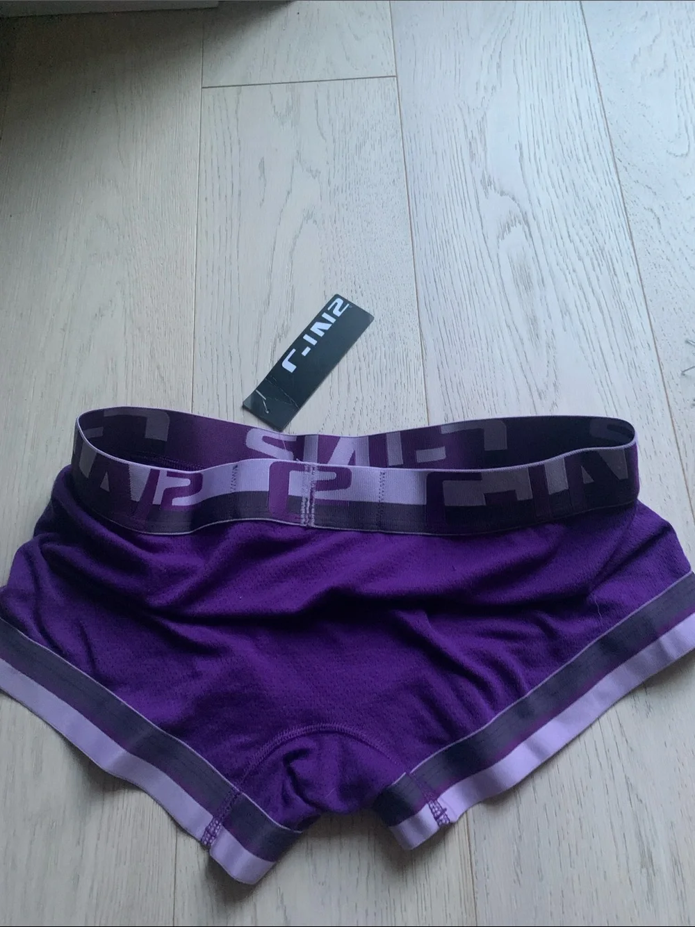 2xist Purple Boxer Briefs with Lavender Accents
